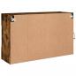 Preview: TV-Wandschrank mit LED-Leuchten Räuchereiche 98,5x30x60,5 cm