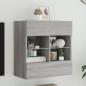 Preview: ARDEBO.de - TV-Wandschrank mit LED-Leuchten Grau Sonoma 58,5x30x60,5 cm