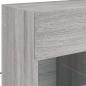 Preview: TV-Wandschrank mit LED-Leuchten Grau Sonoma 58,5x30x60,5 cm