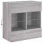 Preview: TV-Wandschrank mit LED-Leuchten Grau Sonoma 58,5x30x60,5 cm