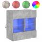 Preview: TV-Wandschrank mit LED-Leuchten Betongrau 58,5x30x60,5 cm