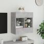 Preview: TV-Wandschrank mit LED-Leuchten Betongrau 58,5x30x60,5 cm