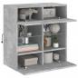 Preview: TV-Wandschrank mit LED-Leuchten Betongrau 58,5x30x60,5 cm