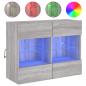 Preview: TV-Wandschrank mit LED-Leuchten Grau Sonoma 78,5x30x60,5 cm