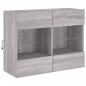 Preview: TV-Wandschrank mit LED-Leuchten Grau Sonoma 78,5x30x60,5 cm