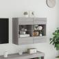 Preview: TV-Wandschrank mit LED-Leuchten Grau Sonoma 78,5x30x60,5 cm