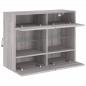 Preview: TV-Wandschrank mit LED-Leuchten Grau Sonoma 78,5x30x60,5 cm