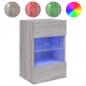 Preview: TV-Wandschrank mit LED-Leuchten Grau Sonoma 40x30x60,5 cm