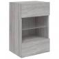 Preview: TV-Wandschrank mit LED-Leuchten Grau Sonoma 40x30x60,5 cm