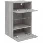 Preview: TV-Wandschrank mit LED-Leuchten Grau Sonoma 40x30x60,5 cm