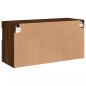 Preview: TV-Wandschrank mit LED-Leuchten Braun Eichen-Optik 80x30x40 cm