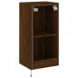 Preview: TV-Wandschrank mit LED-Leuchten Braun Eichen-Optik 40,5x35x80cm