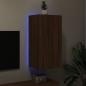 Preview: TV-Wandschrank mit LED-Leuchten Braun Eichen-Optik 40,5x35x80cm