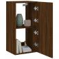 Preview: TV-Wandschrank mit LED-Leuchten Braun Eichen-Optik 40,5x35x80cm