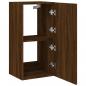 Preview: TV-Wandschrank mit LED-Leuchten Braun Eichen-Optik 40,5x35x80cm