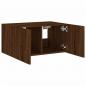 Preview: TV-Wandschrank mit LED-Leuchten Braun Eichen-Optik 60x35x31 cm