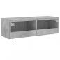 Preview: TV-Wandschrank mit LED-Leuchten Betongrau 100x35x31 cm