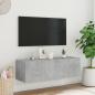 Preview: TV-Wandschrank mit LED-Leuchten Betongrau 100x35x31 cm