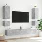 Preview: TV-Wandschrank mit LED-Leuchten Betongrau 100x35x31 cm