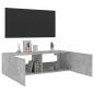 Preview: TV-Wandschrank mit LED-Leuchten Betongrau 100x35x31 cm