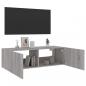 Preview: TV-Wandschrank mit LED-Leuchten Grau Sonoma 100x35x31 cm