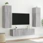 Preview: TV-Wandschrank mit LED-Leuchten Grau Sonoma 80x35x31 cm