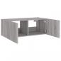 Preview: TV-Wandschrank mit LED-Leuchten Grau Sonoma 80x35x31 cm