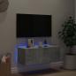 Preview: TV-Wandschrank mit LED-Leuchten Betongrau 80x35x31 cm