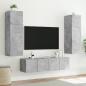 Preview: TV-Wandschrank mit LED-Leuchten Betongrau 80x35x31 cm