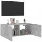 Preview: TV-Wandschrank mit LED-Leuchten Betongrau 80x35x31 cm