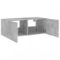 Preview: TV-Wandschrank mit LED-Leuchten Betongrau 80x35x31 cm