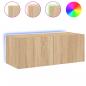 Preview: TV-Wandschrank mit LED-Leuchten Sonoma-Eiche 80x35x31 cm