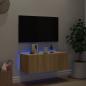 Preview: TV-Wandschrank mit LED-Leuchten Sonoma-Eiche 80x35x31 cm