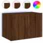 Preview: TV-Wandschrank mit LED-Leuchten Braun Eichen-Optik 60x35x41 cm