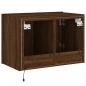 Preview: TV-Wandschrank mit LED-Leuchten Braun Eichen-Optik 60x35x41 cm