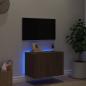 Preview: TV-Wandschrank mit LED-Leuchten Braun Eichen-Optik 60x35x41 cm