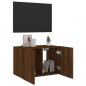 Preview: TV-Wandschrank mit LED-Leuchten Braun Eichen-Optik 60x35x41 cm