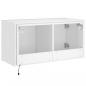 Preview: TV-Wandschrank mit LED-Leuchten Weiß 80x35x41 cm