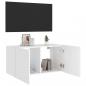 Preview: TV-Wandschrank mit LED-Leuchten Weiß 80x35x41 cm