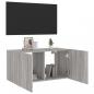 Preview: TV-Wandschrank mit LED-Leuchten Grau Sonoma 80x35x41 cm