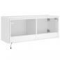 Preview: TV-Wandschrank mit LED-Leuchten Weiß 100x35x41 cm