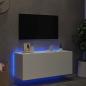 Preview: TV-Wandschrank mit LED-Leuchten Weiß 100x35x41 cm