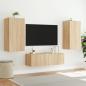 Preview: TV-Wandschrank mit LED-Leuchten Sonoma-Eiche 40,5x35x80 cm