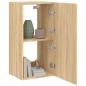 Preview: TV-Wandschrank mit LED-Leuchten Sonoma-Eiche 40,5x35x80 cm