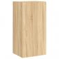 Preview: TV-Wandschrank mit LED-Leuchten Sonoma-Eiche 40,5x35x80 cm