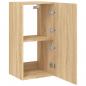 Preview: TV-Wandschrank mit LED-Leuchten Sonoma-Eiche 40,5x35x80 cm