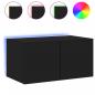 Preview: TV-Wandschrank mit LED-Leuchten Schwarz 60x35x31 cm