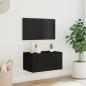 Preview: TV-Wandschrank mit LED-Leuchten Schwarz 60x35x31 cm