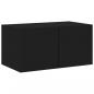 Preview: TV-Wandschrank mit LED-Leuchten Schwarz 60x35x31 cm