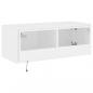 Preview: TV-Wandschrank mit LED-Leuchten Weiß 80x35x31 cm